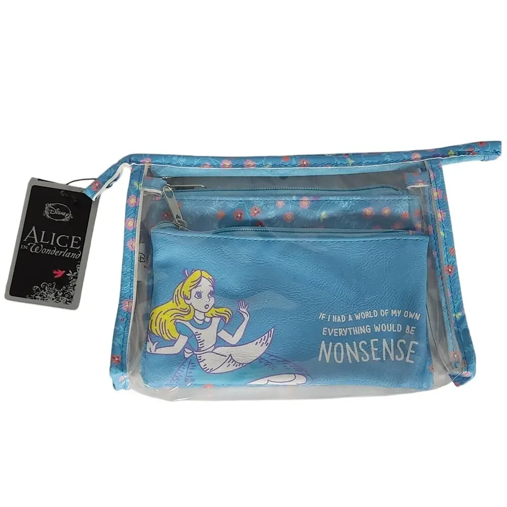 Loungefly Heart Logo Alice in Wonderland 3‑Piece Set – NWT – 2017 – HT Exclusive
